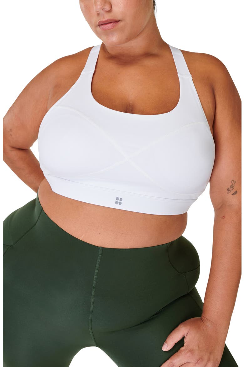 Power Medium Impact Sports Bra, Main, color, WHITE