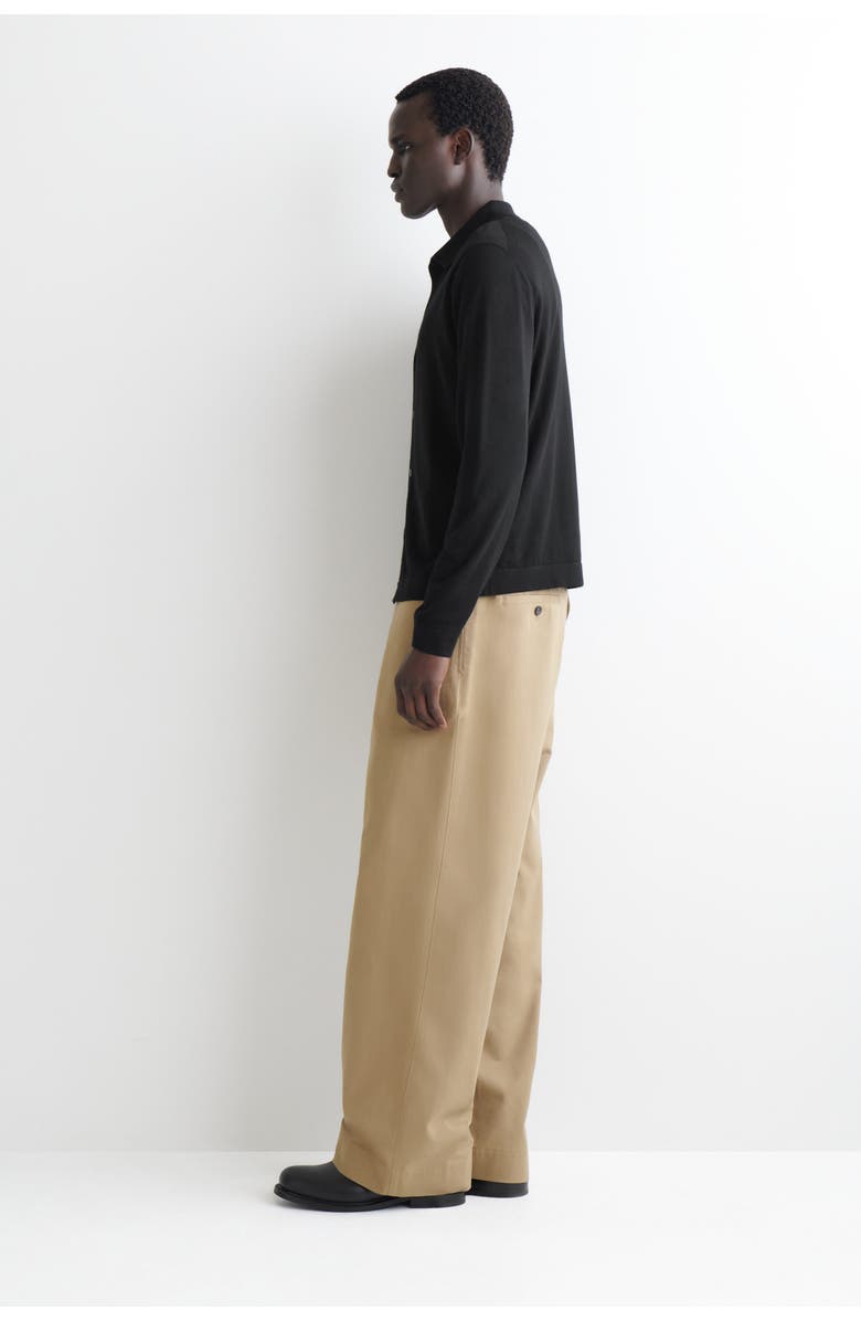 COS Knitted Merino Wool Shirt, Alternate, color, Black