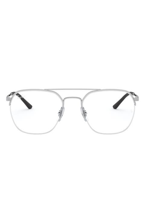 Unisex 53mm Semi Rimless Optical Glasses