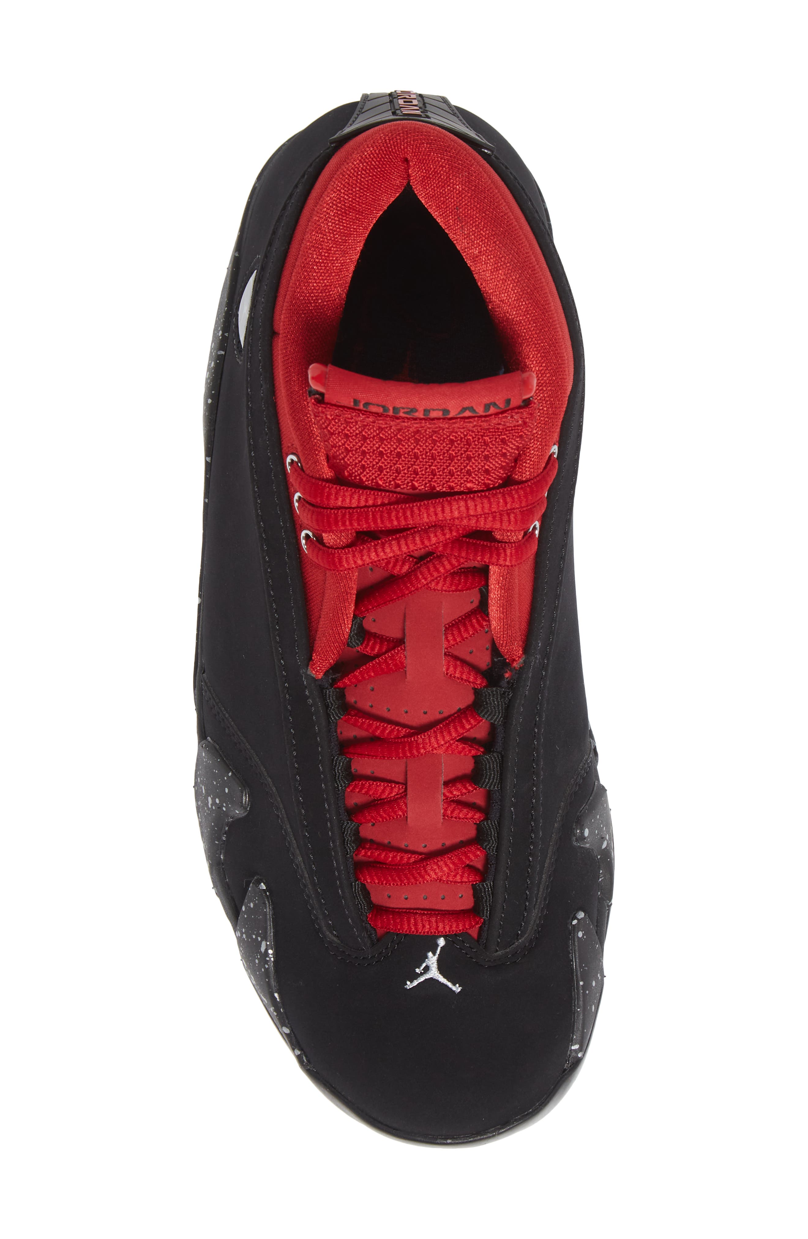 Air Jordan 14 Low Iconic Red Basketball Shoe, Alternate, color, BLACK/ GYM RED/ SILVER