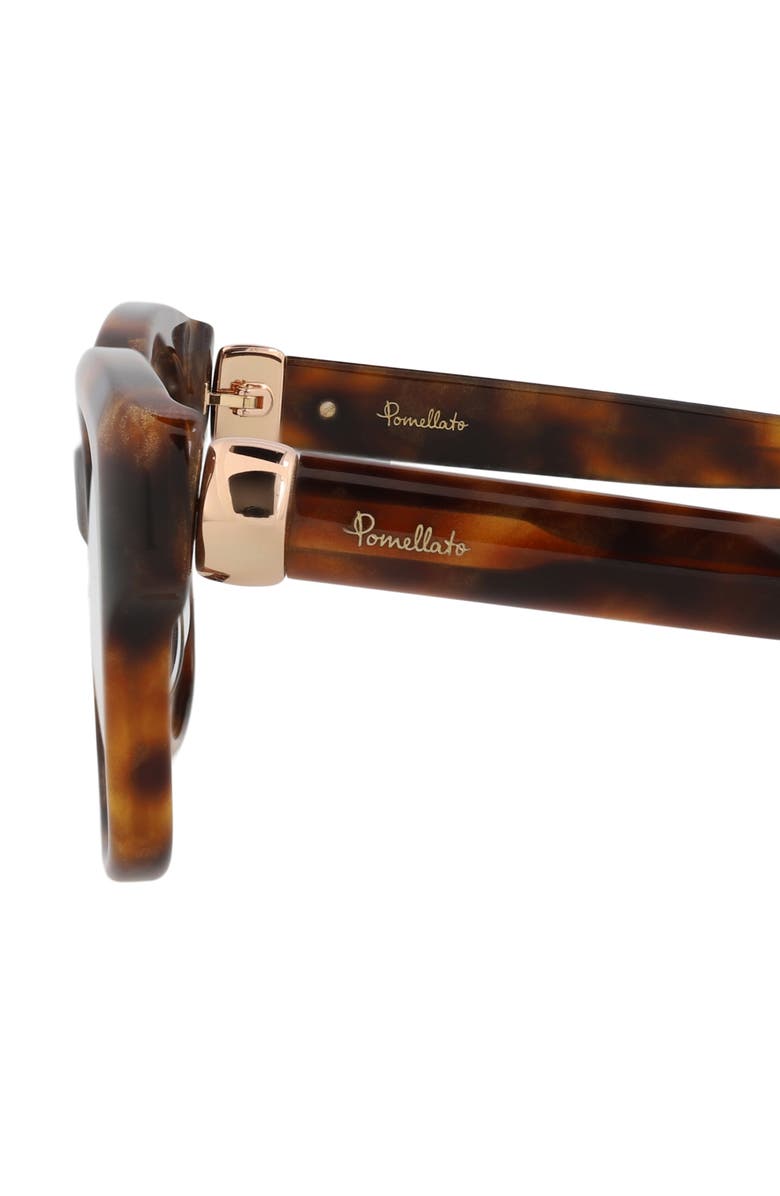 Pomellato Novelty 52mm Square Optical Glasses, Alternate, color, Havana Havana Transparent