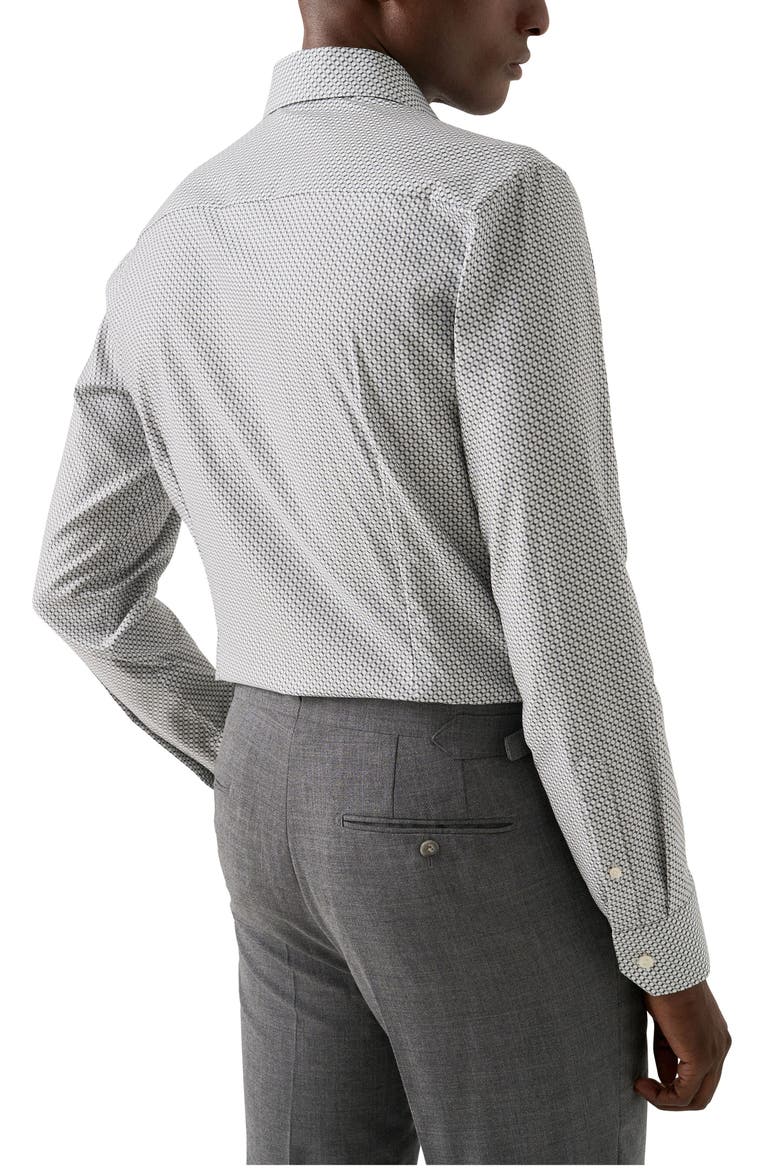 Slim Fit Geometric Twill Button-Up Shirt, Alternate, color, GREY