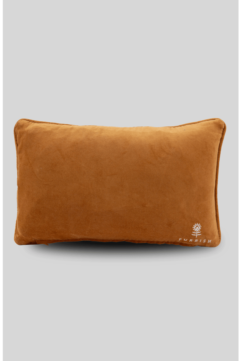 Espresso Martini Needlepoint Pillow, Alternate, color, Rust
