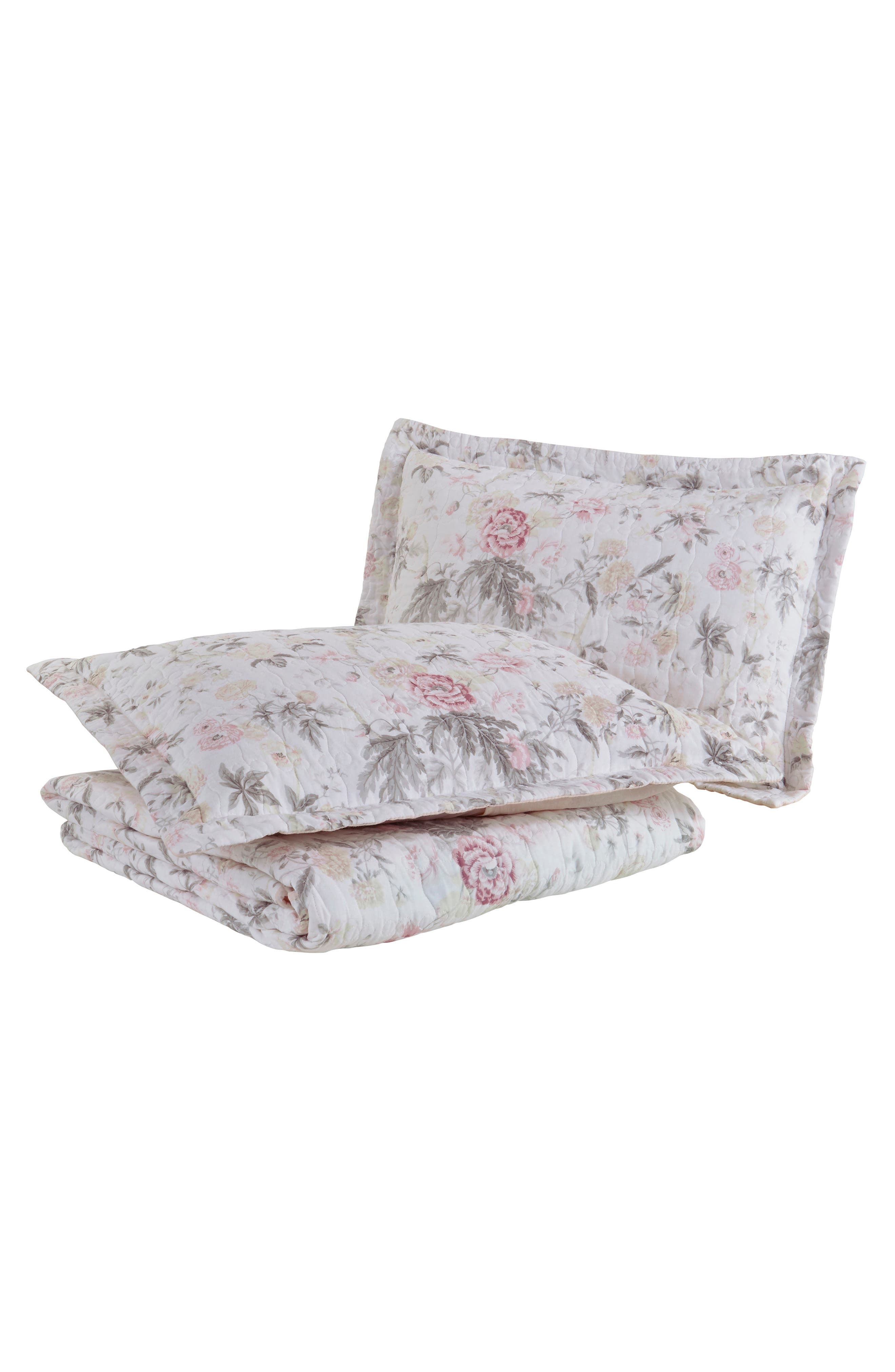 Laura Ashley Breezy Floral Twin Quilt & Sham Set