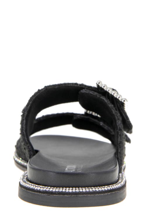 Reaction Kenneth Cole Sydney Embellished Slide Sandal In Black Boucle