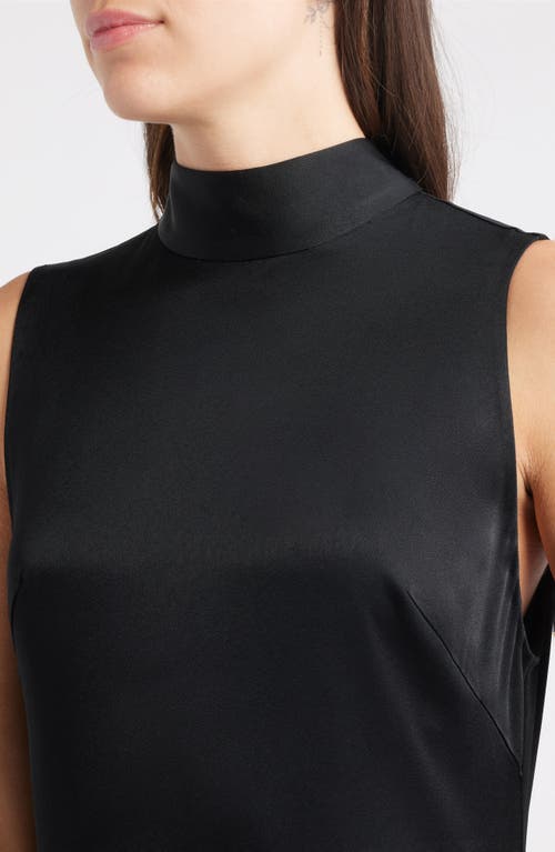 Kobi Halperin Jenkins Turtleneck High-low Flounce Midi Dress In Black