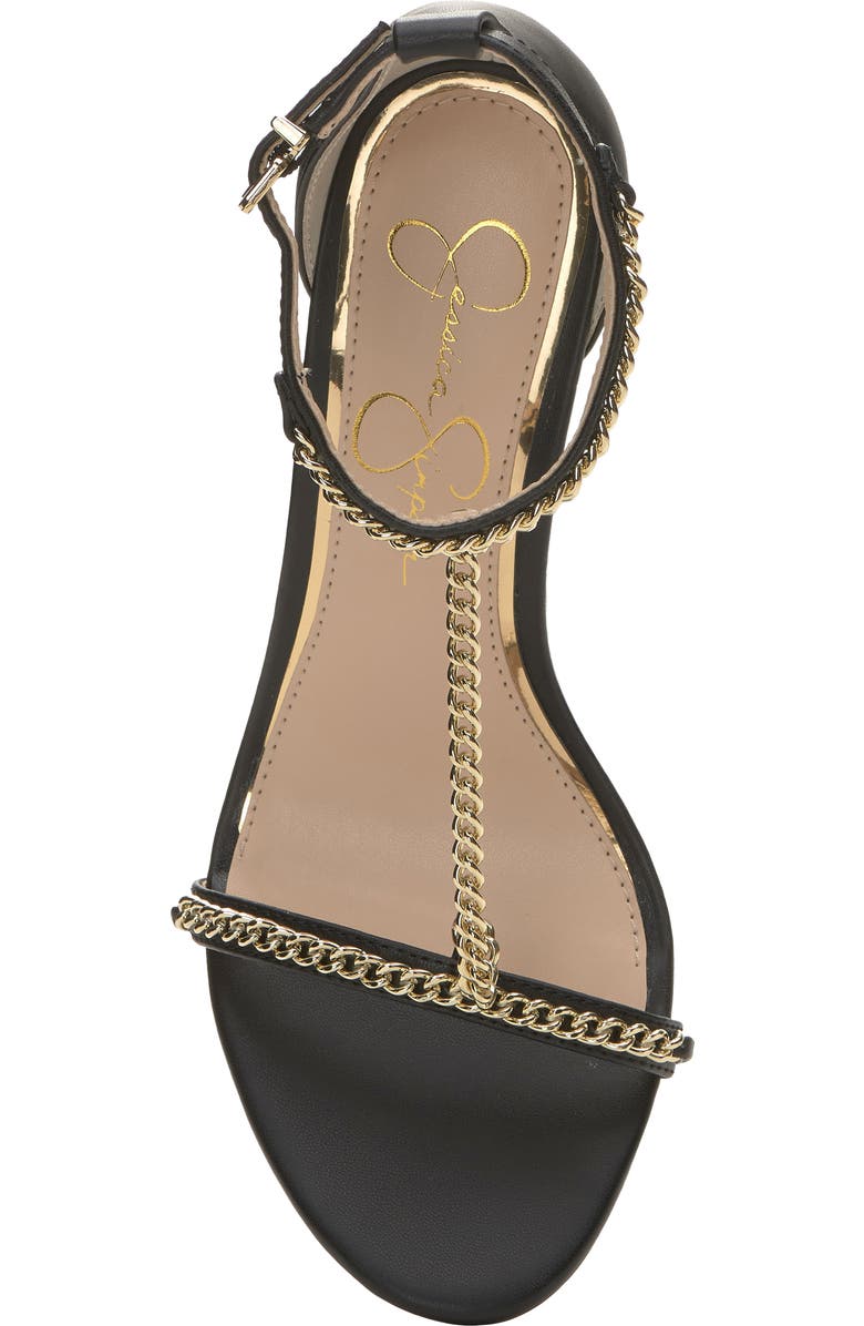 Jessica Simpson Qiven T-Strap Sandal, Alternate, color, Black Itlnpp