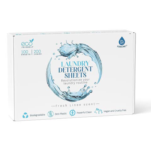 Natural Laundry Detergent Sheets - Fresh Linen Scent