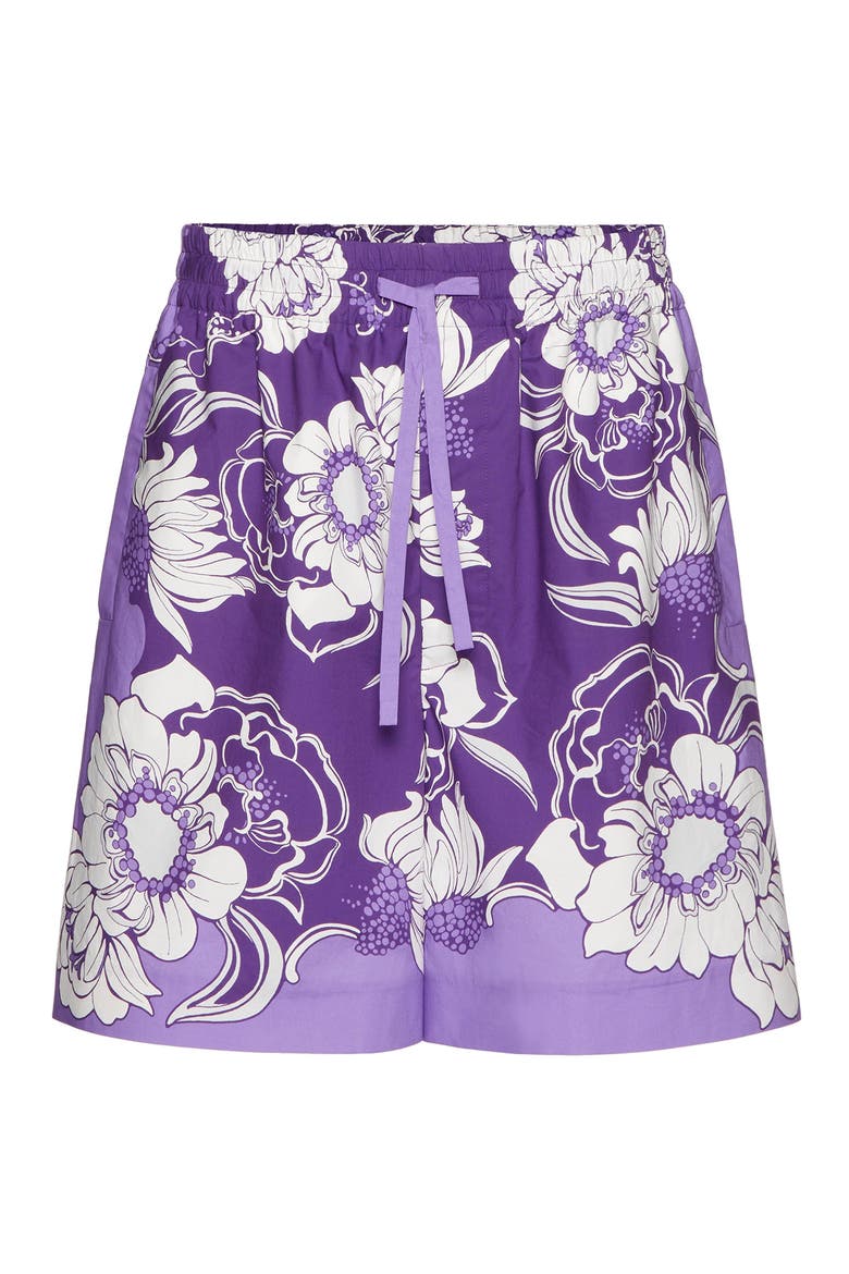 Tropical Floral Poplin Bermuda Shorts, Alternate, color, VIOLET
