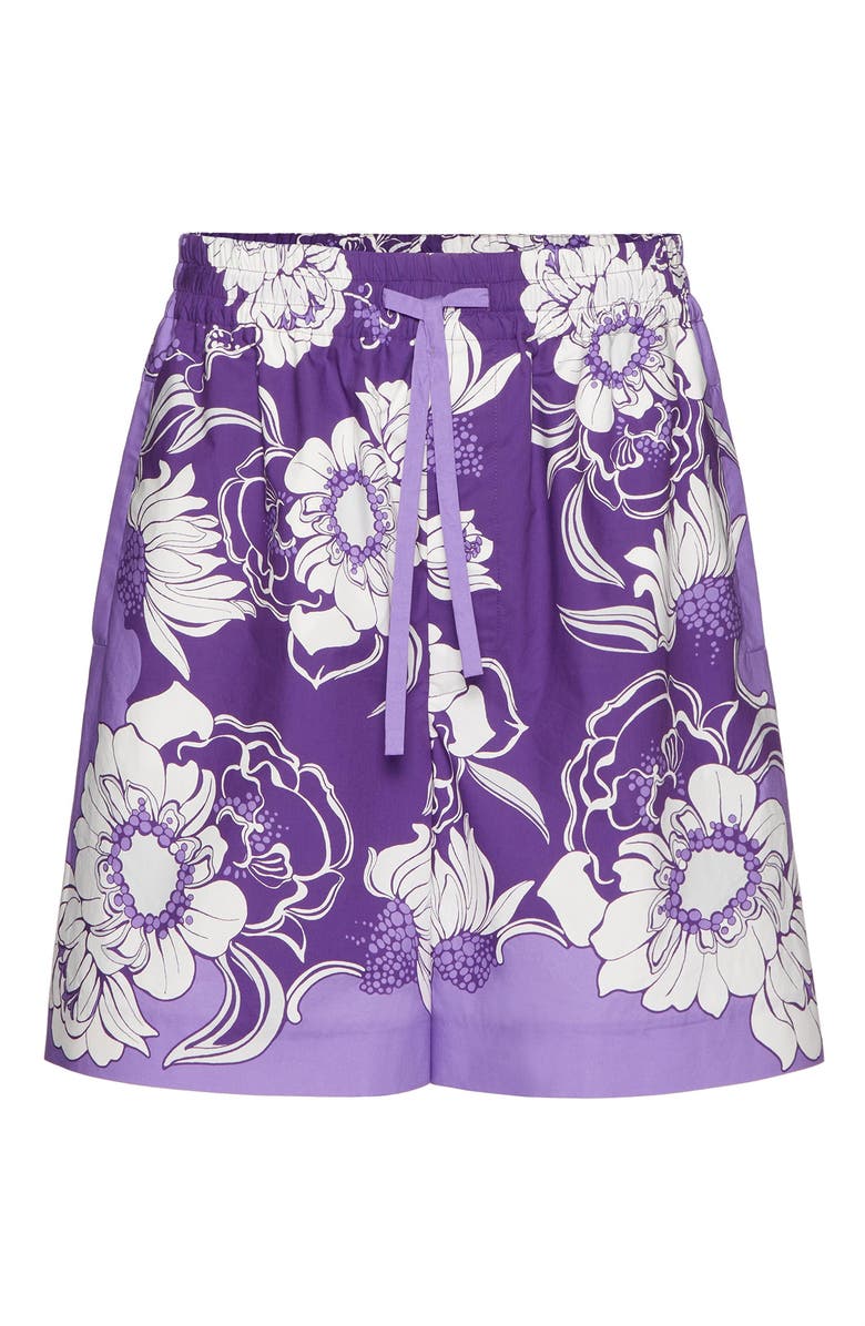 Valentino Garavani Tropical Floral Poplin Bermuda Shorts, Alternate, color,