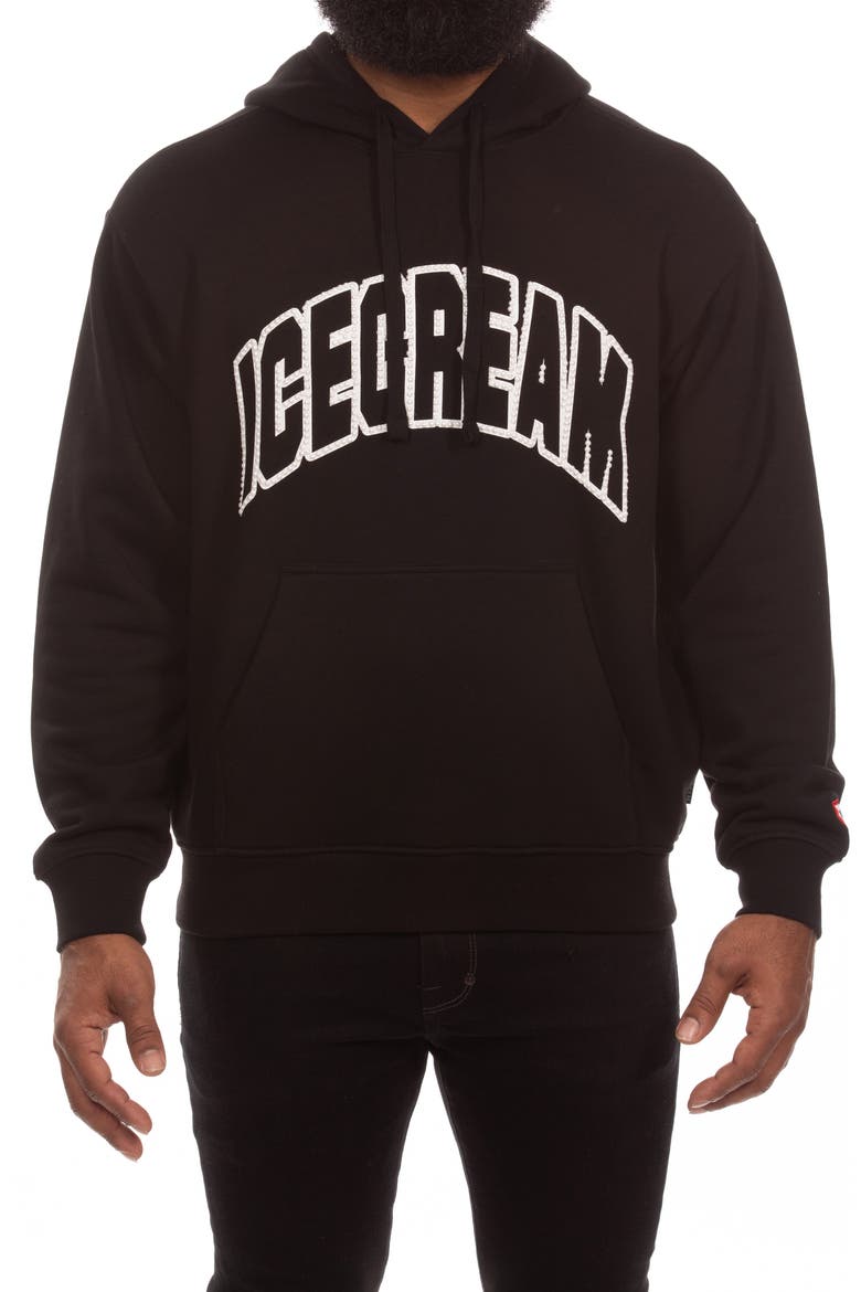 Soda Pop Graphic Hoodie, Main, color, BLACK