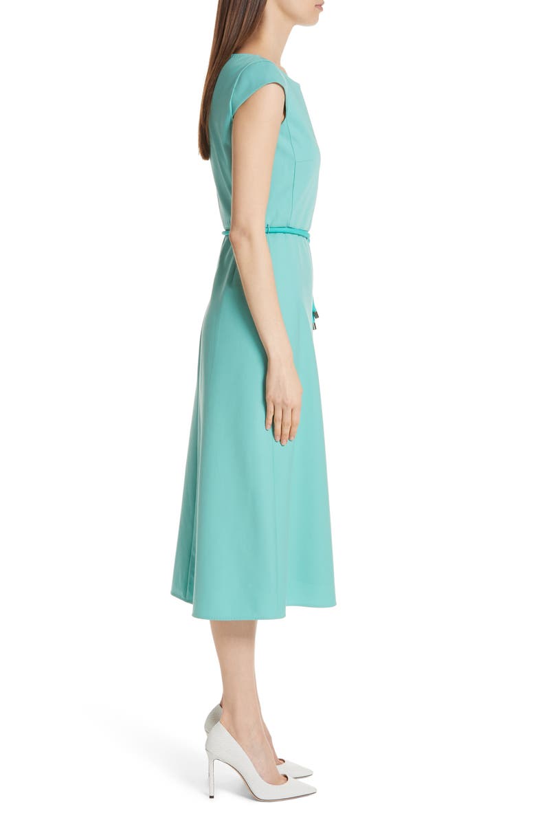 Max Mara Opunzia Belted Midi Dress, Alternate, color, 
