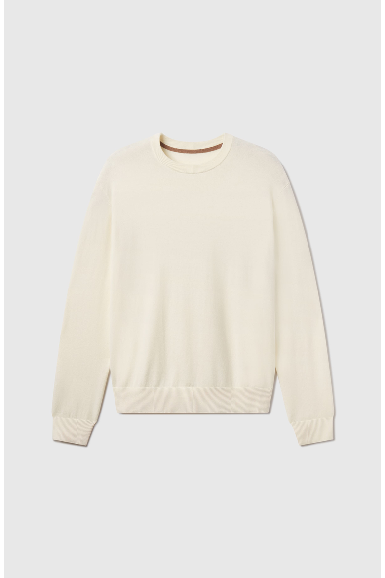 Anytime Crewneck Sweater, Alternate, color, Cream