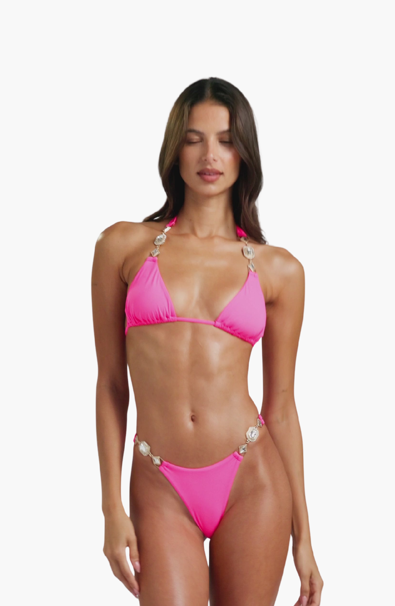 Beach Bunny Swimwear Raja Tango Brazilian Bottom, Alternate, color, Popstar