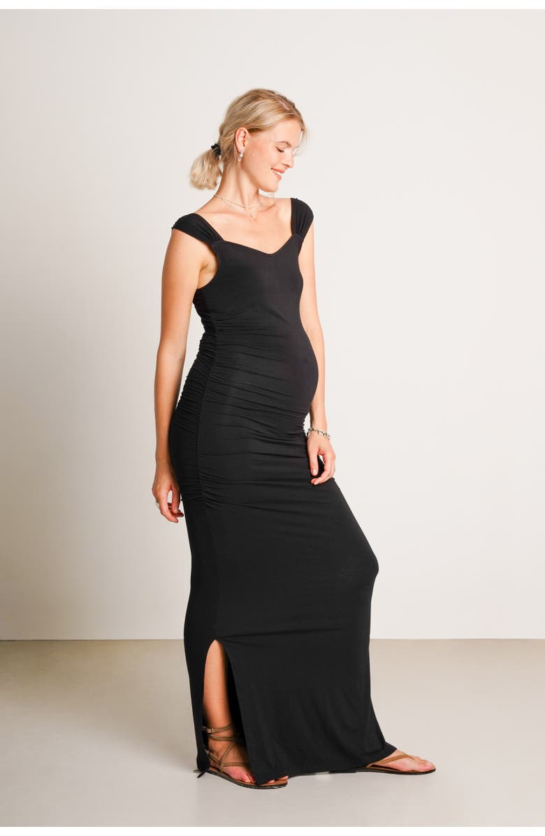 Nom Maternity Zoey Maternity Body-Con Dress, Alternate, color, Black