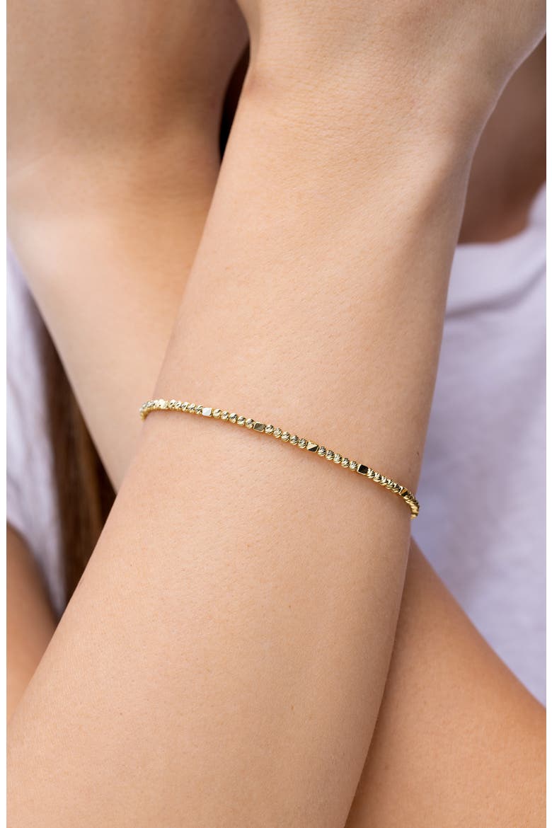 14K Gold Cube Station Bracelet, Alternate, color, 14K YELLOW GOLD