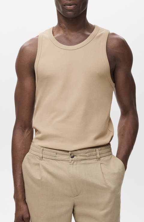 Slim Fit Stretch Cotton Rib Tank