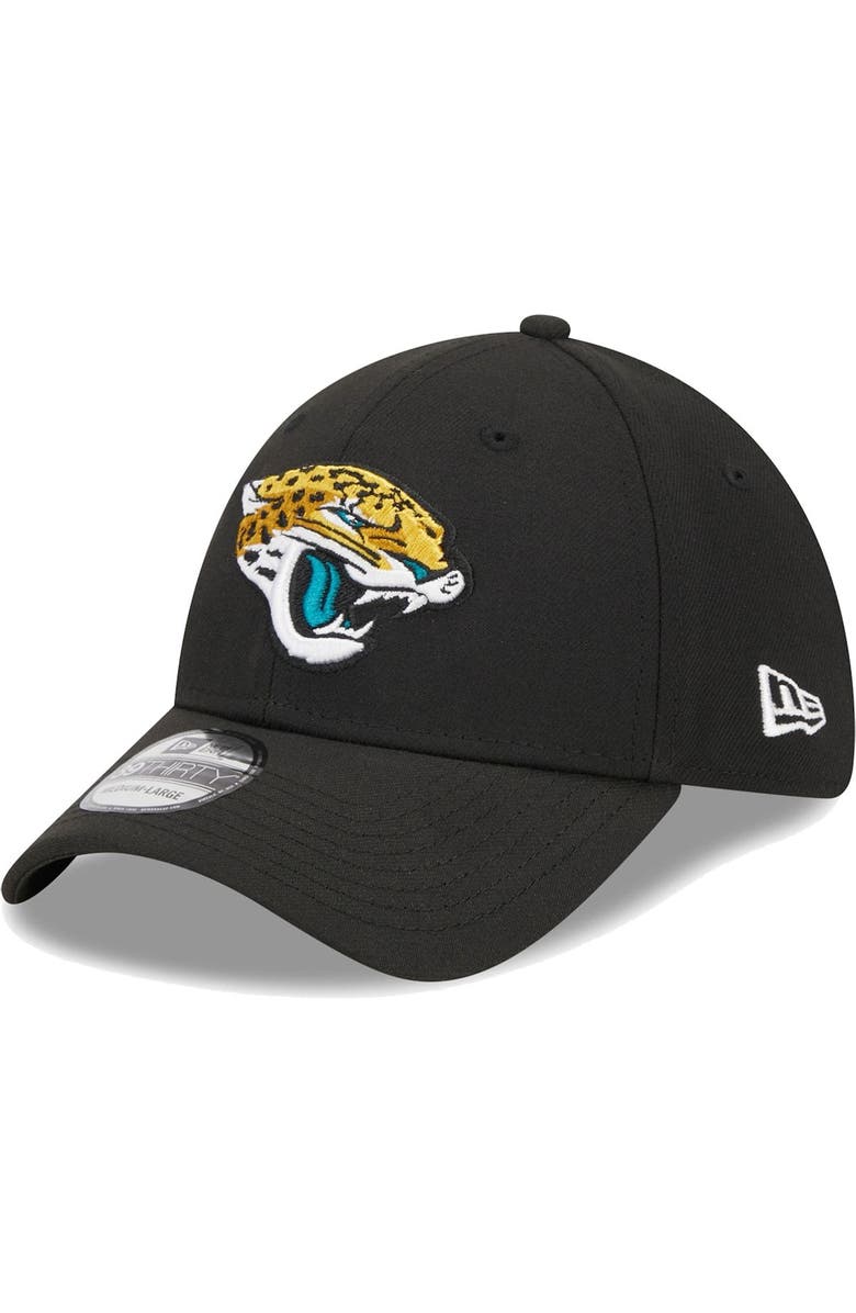 New Era Men's New Era Black Jacksonville Jaguars Main 39THIRTY Flex Hat, Main, color, Black