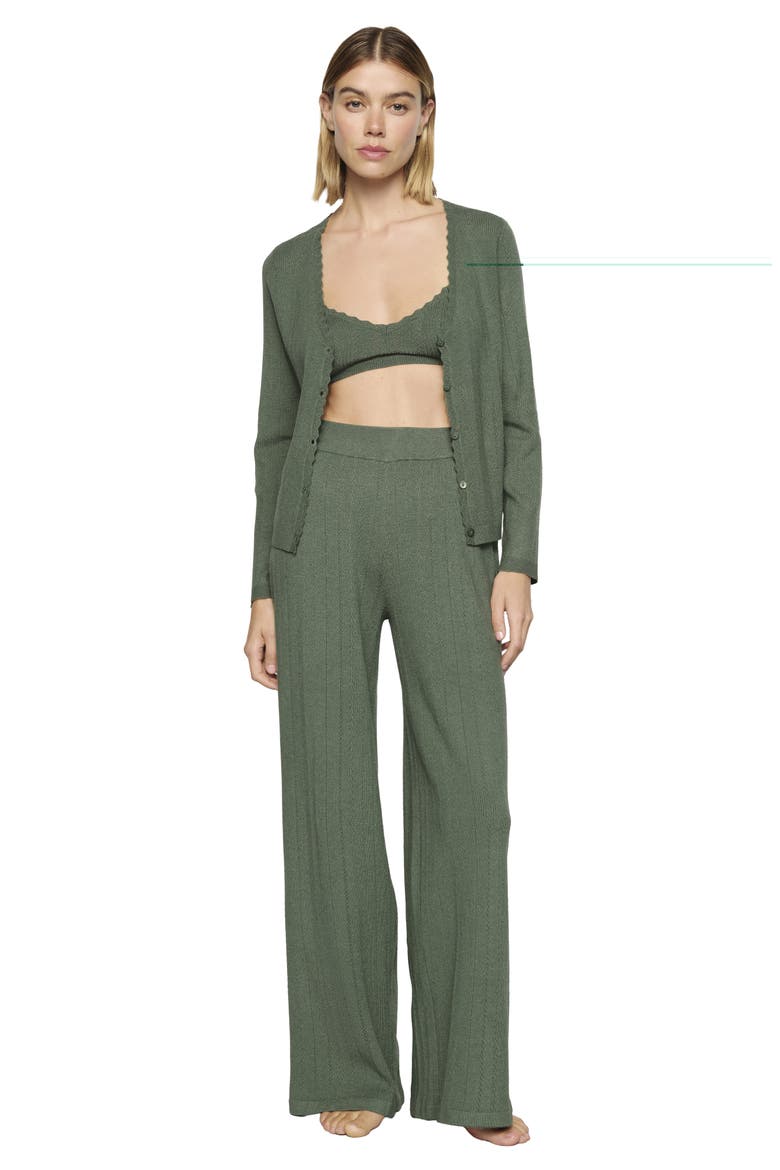 Pointelle Cardigan, Alternate, color, DESERT SAGE