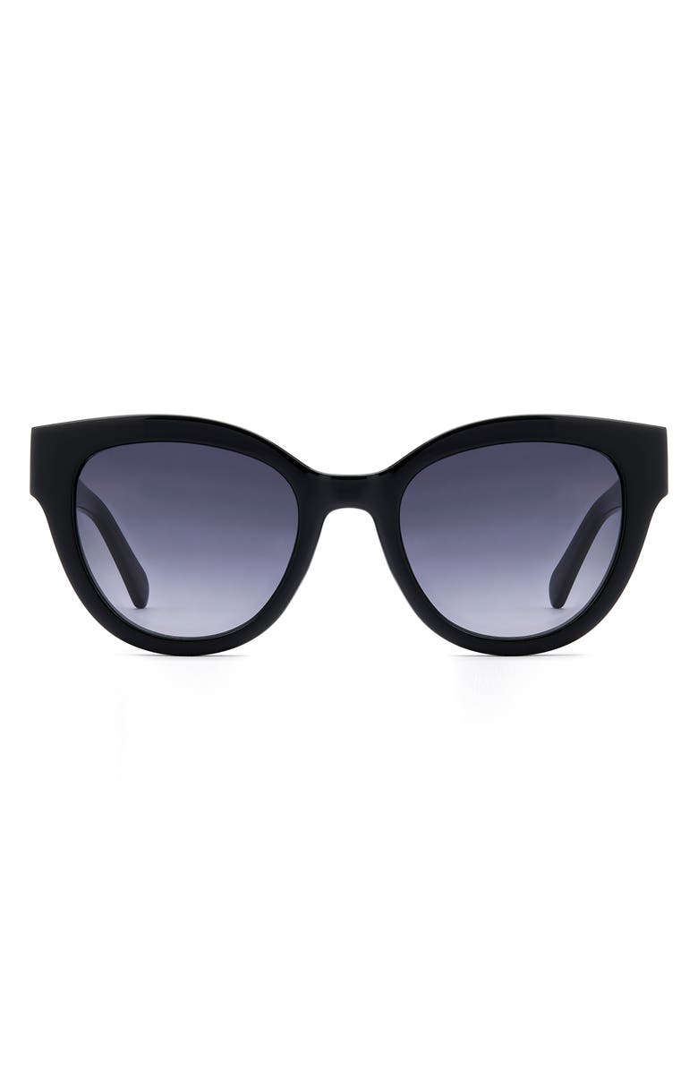 Fossil 52mm Cat Eye Sunglasses, Main, color, Black/ Dark Grey Sf