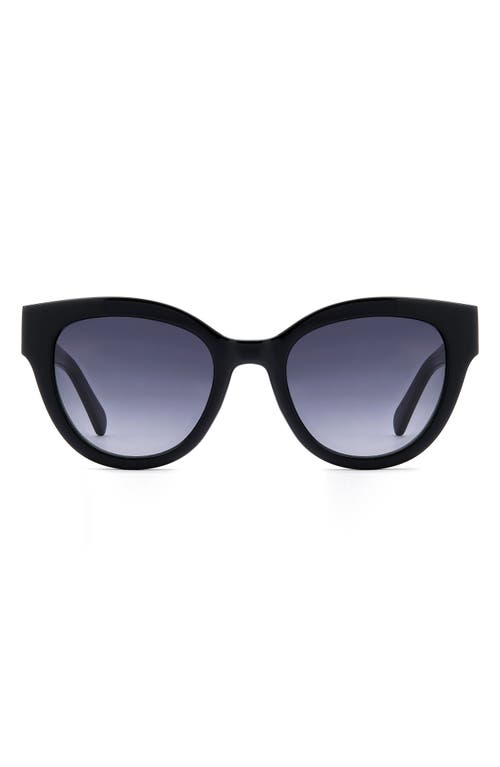 Fossil 53mm Gradient Cat Eye Sunglasses In Black