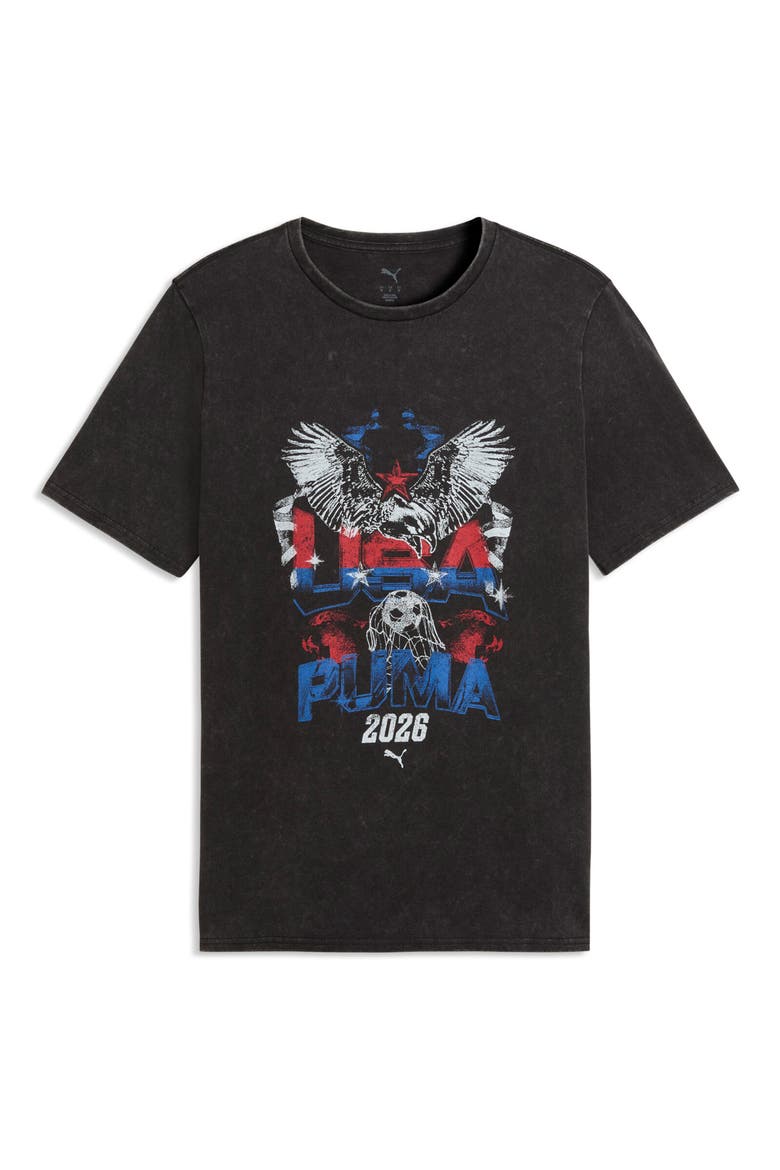 Fanpack '90s Bespoke USA Cotton Graphic T-Shirt, Alternate, color, PUMA BLACK/ PUMA RED
