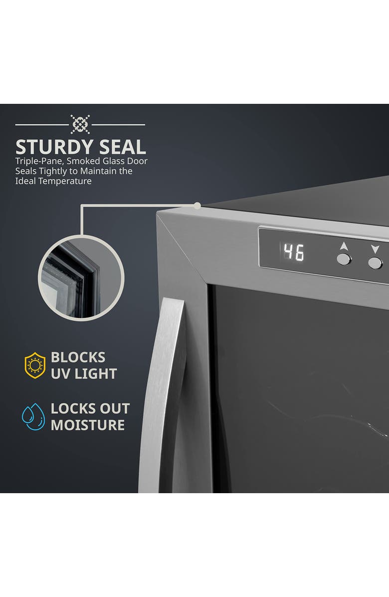 Schmecke 10 Bottle Thermoelectric Wine Cooler, Alternate, color, Stainless Steel