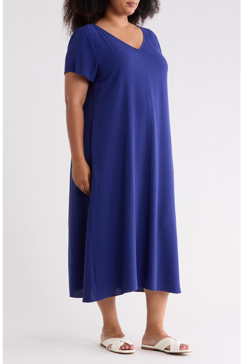 Silk Midi Dress, Alternate, color, INFINITY