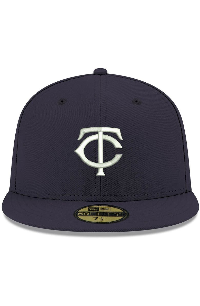 New Era Men's New Era Navy Minnesota Twins White Logo 59FIFTY Fitted Hat, Alternate, color, 