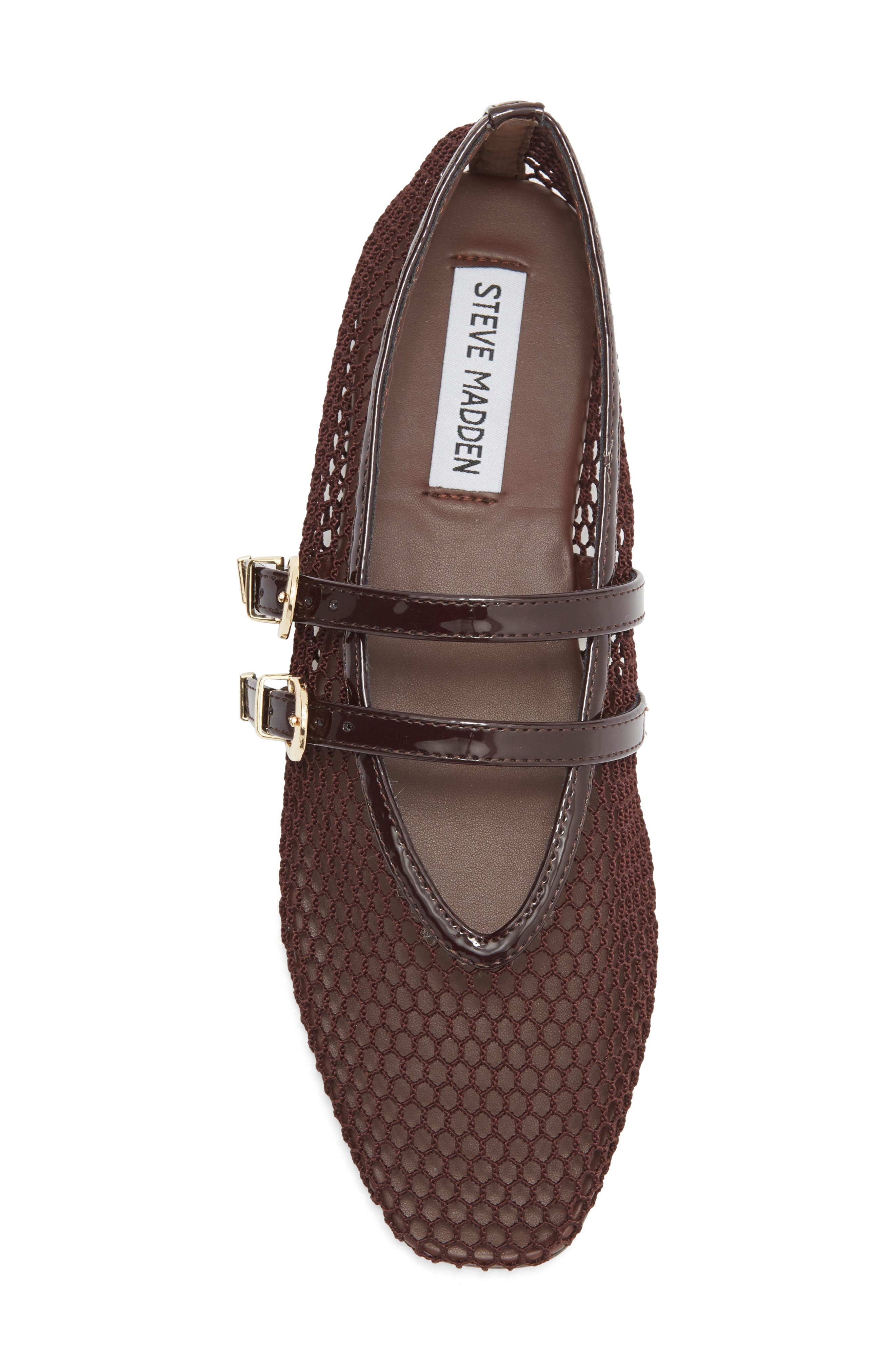 Steve Madden Lissa Mesh Mary Jane Flat, Alternate, color, Brown Multi
