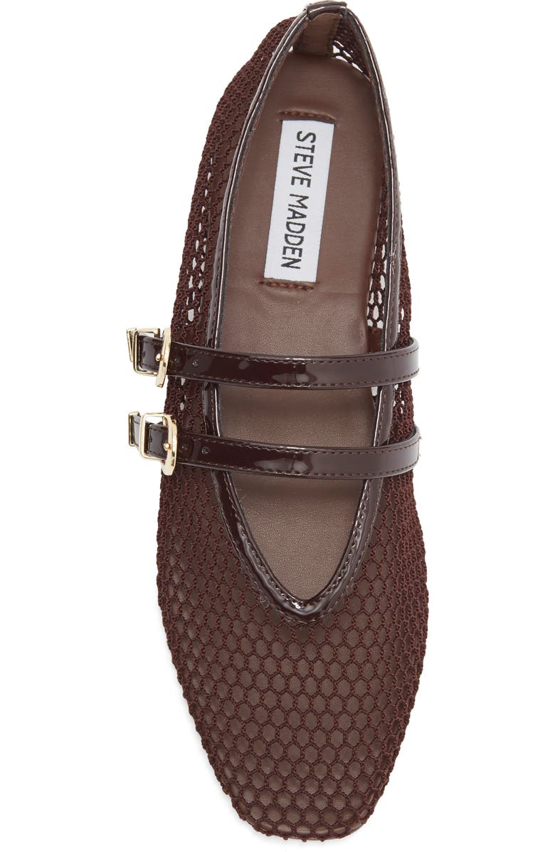 Steve Madden Lissa Mesh Mary Jane Flat, Alternate, color, Brown Multi