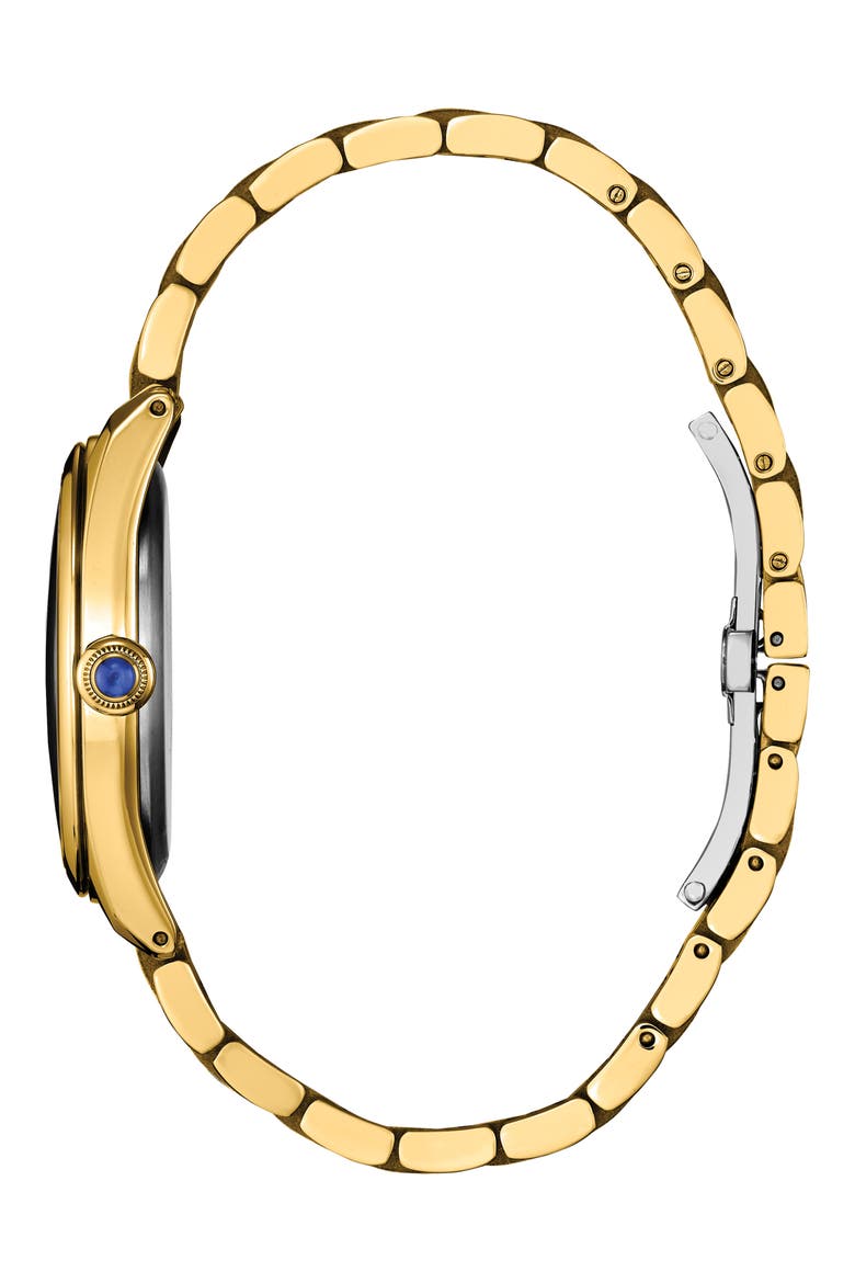 Classic Goldtone Bracelet Watch, 33mm, Alternate, color, BLUE/ GOLD-TONE