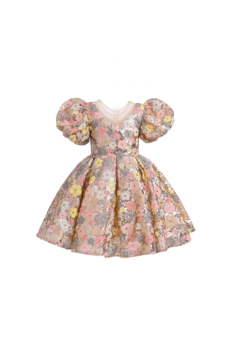 Tulleen Lamore Dress, Alternate, color, Champagne