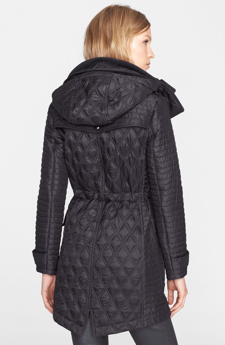 Burberry Brit 'Bosdale' Quilted Coat with Detachable Hood, Alternate, color, 
