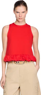 SANDRO Ruffle top