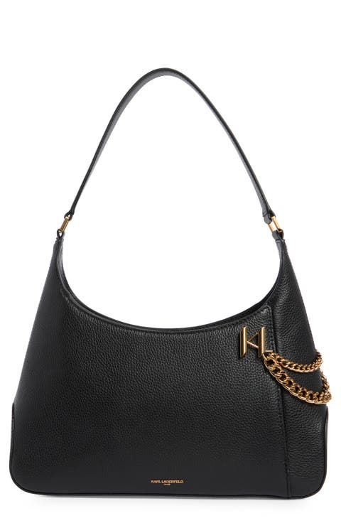 Lyon Pebbled Leather Shoulder Bag