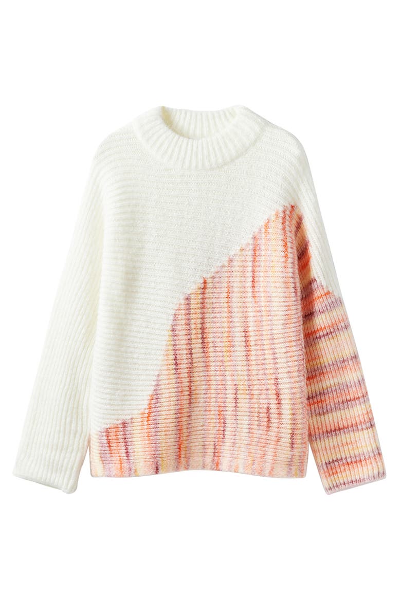 Asymmetric Design Pullover, Alternate, color, WHITE