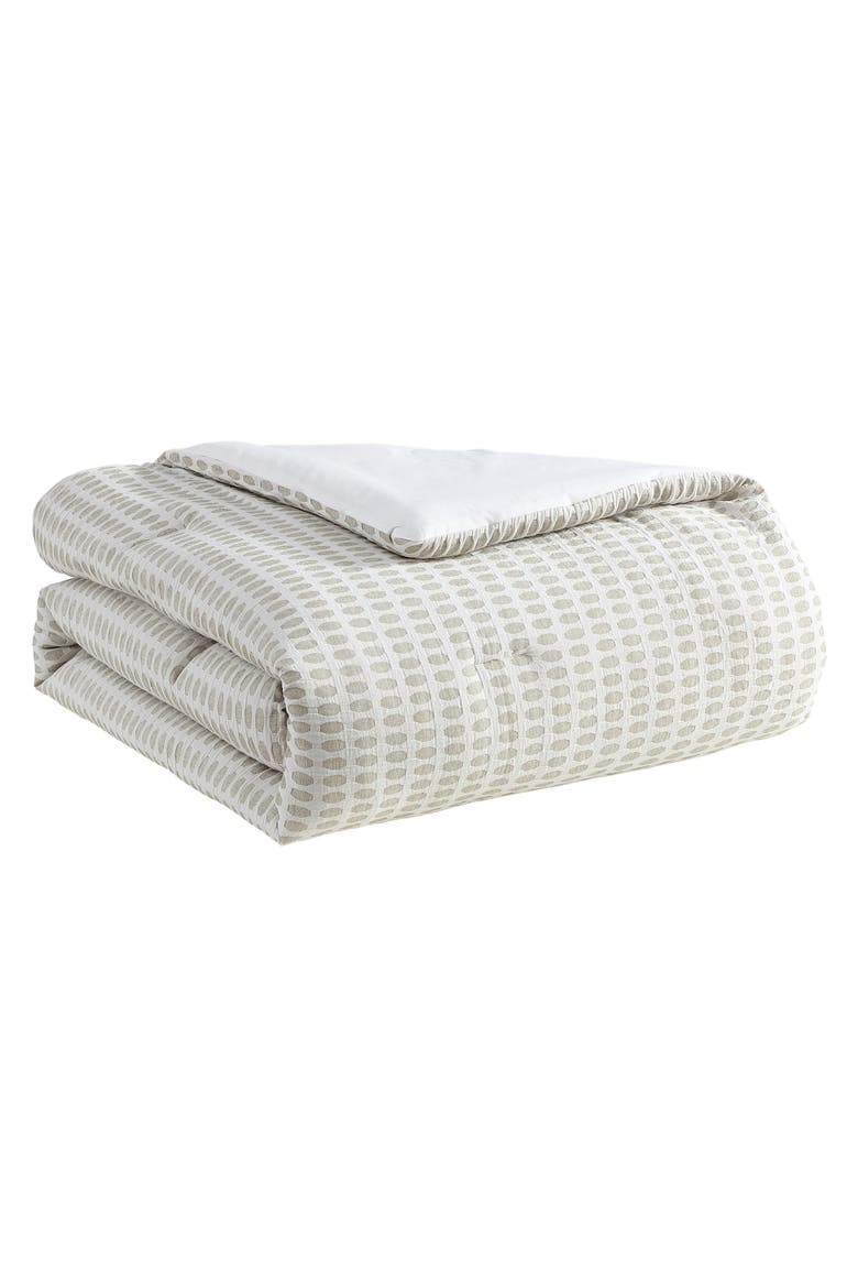 Selena 3-Piece Cotton Comforter Set, Alternate, color, BEIGE/ SAGE