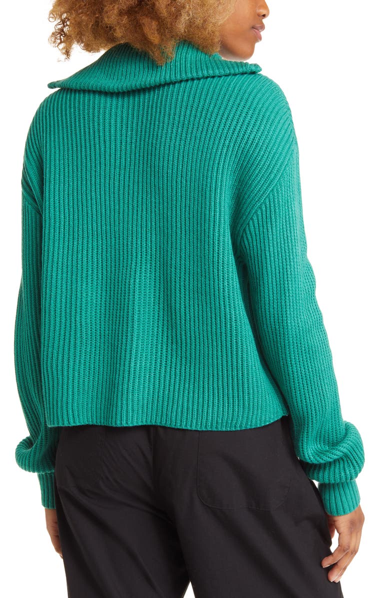 BP. Quarter Zip Pullover, Alternate, color, Green Enamel