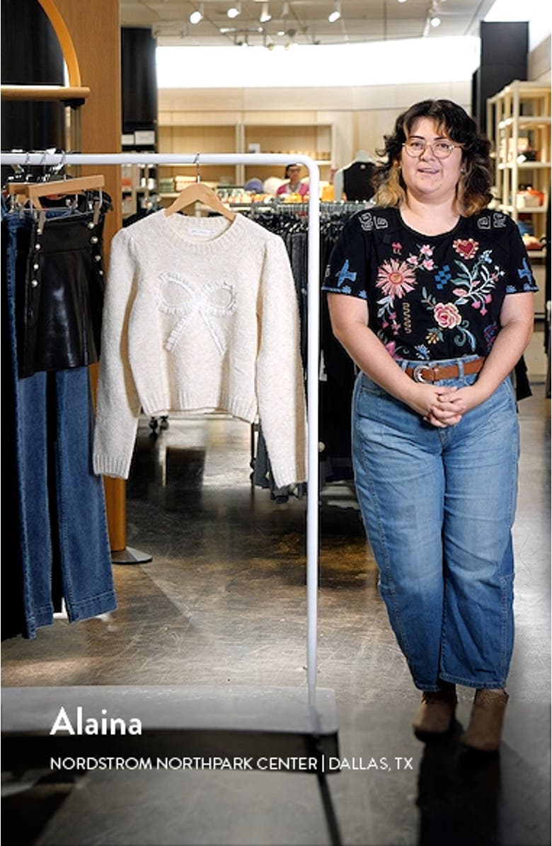 Lace Bow Crewneck Sweater, sales video thumbnail