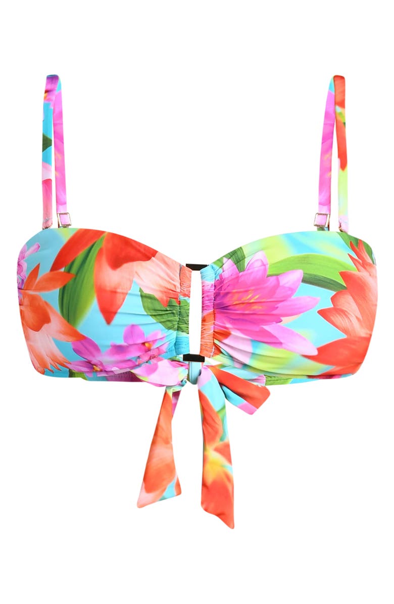 La Blanca Sunset Botanica Bandeau Bikini Top, Alternate, color,
