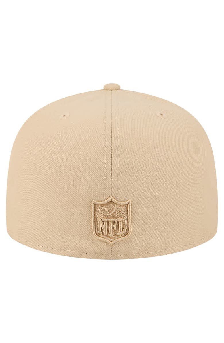 New Era Men's New Era  Light Beige Chicago Bears Color Pack A-Frame 59FIFTY Fitted Hat, Alternate, color, 