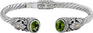 SAMUEL B. Semiprecious Stone Textured Frog Bangle Bracelet