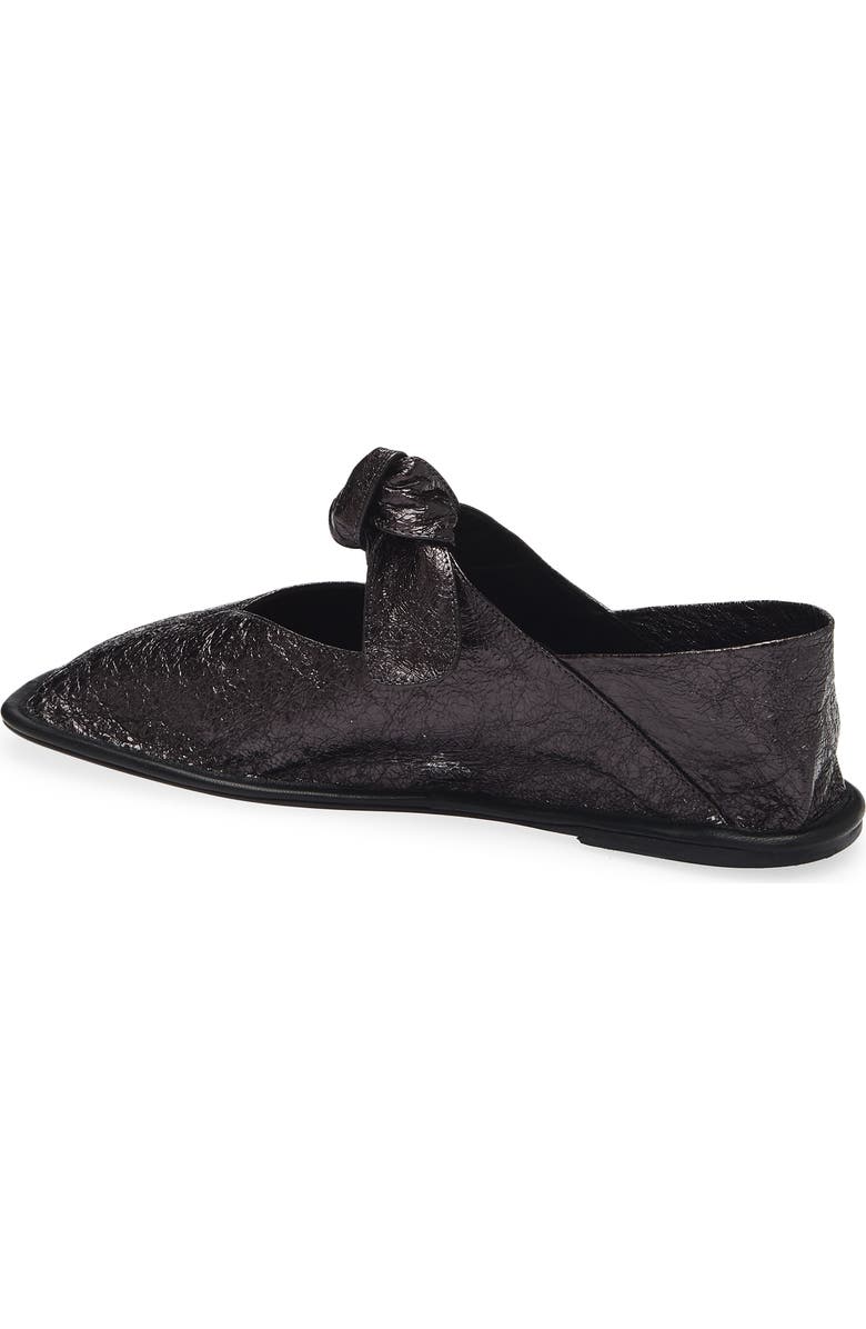 HEREU Llasada Crinkled Square Toe Flat, Alternate, color, Pewter