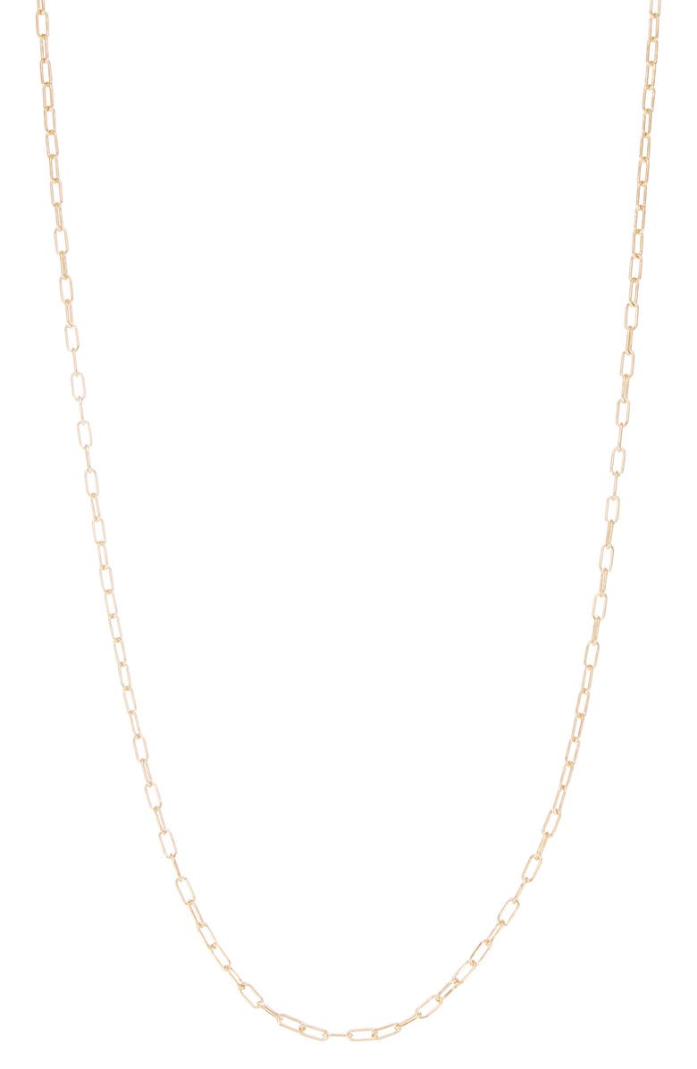 FUZION CREATIONS Paper Clip Chain Necklace, Main, color, Yellow