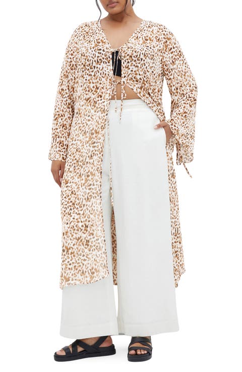 Remi Tie Front Longline Jacket (Plus)