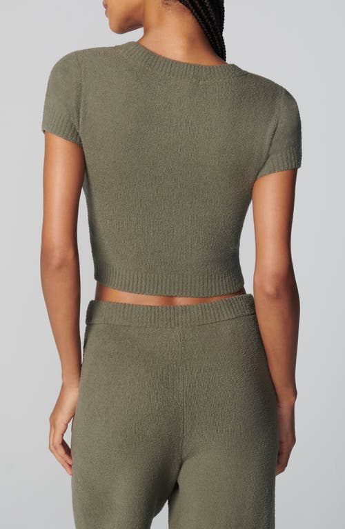 Florence By Mills Short Sleeve Crop Sweater In Green