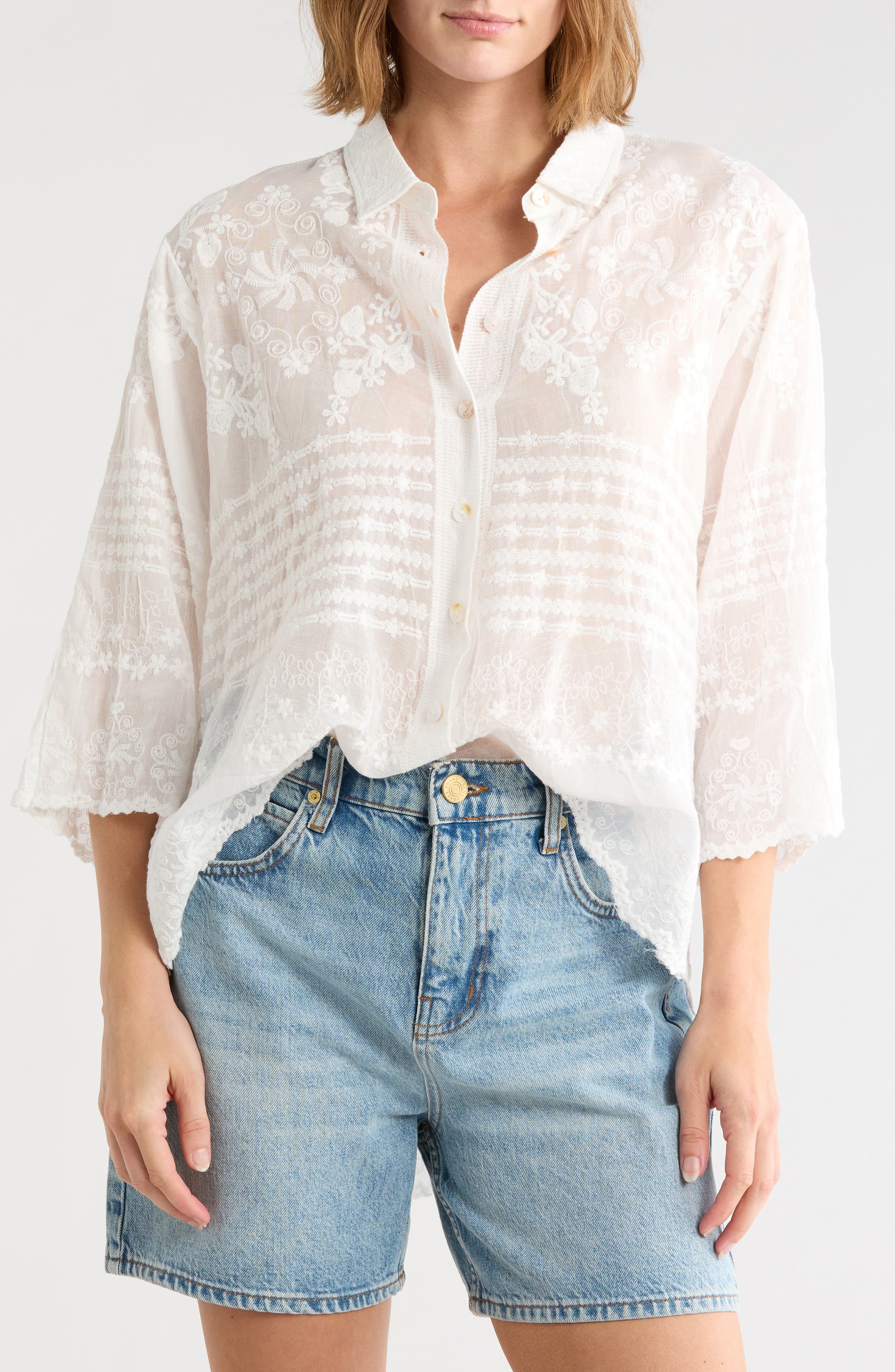 Embroidered Cotton Shirt
