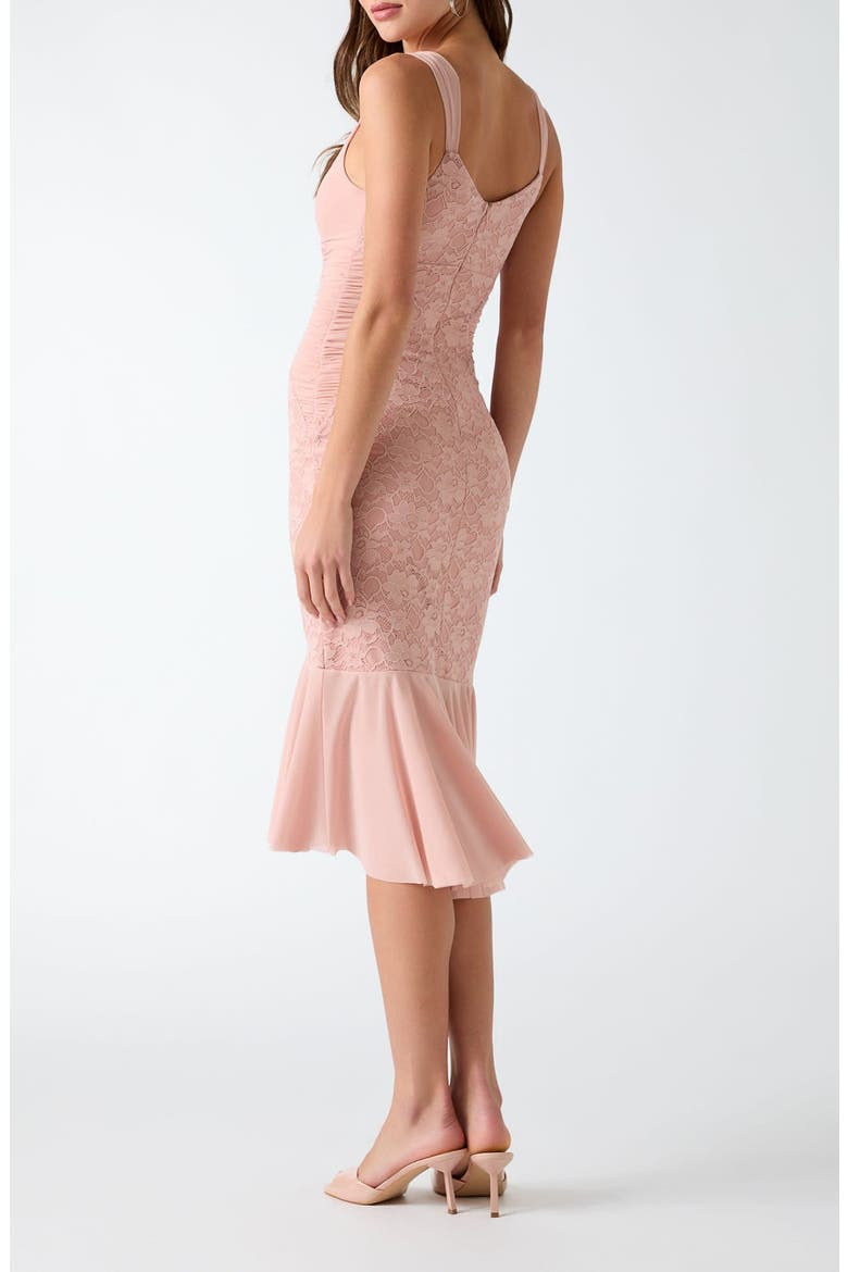 Caitlyn Lace Sleeveless Midi Dress, Alternate, color, PINK