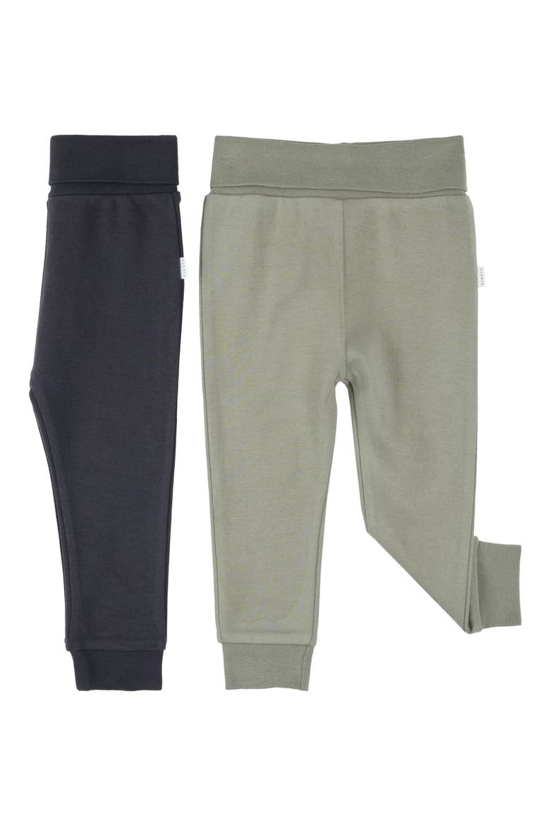 Assorted 2-Pack Organic Cotton Leggings, Main, color, GREEN/ NAVY